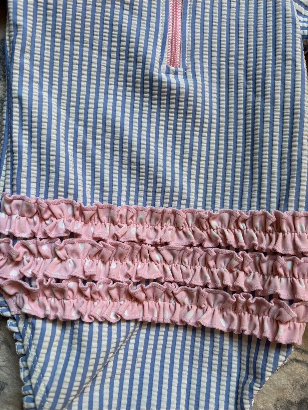 Ruffle Butts seersucker bathing suit